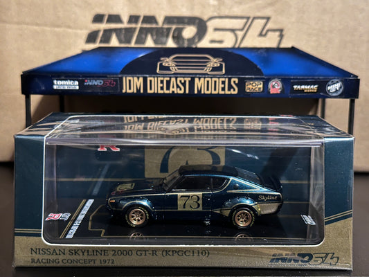INNO64 NISSAN SKYLINE 2000 GT-R (KPGC110) Racing Concept Green IN64-KPGC110RC-GRN