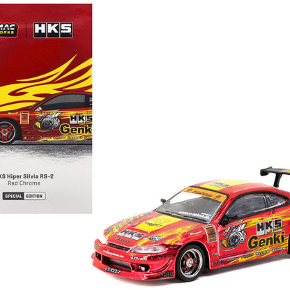 Tarmac Works HKS Hiper Silvia RS-2 Tokyo Auto Salon 2025 Special Edition Red Chrome T64G-023-HKSRC