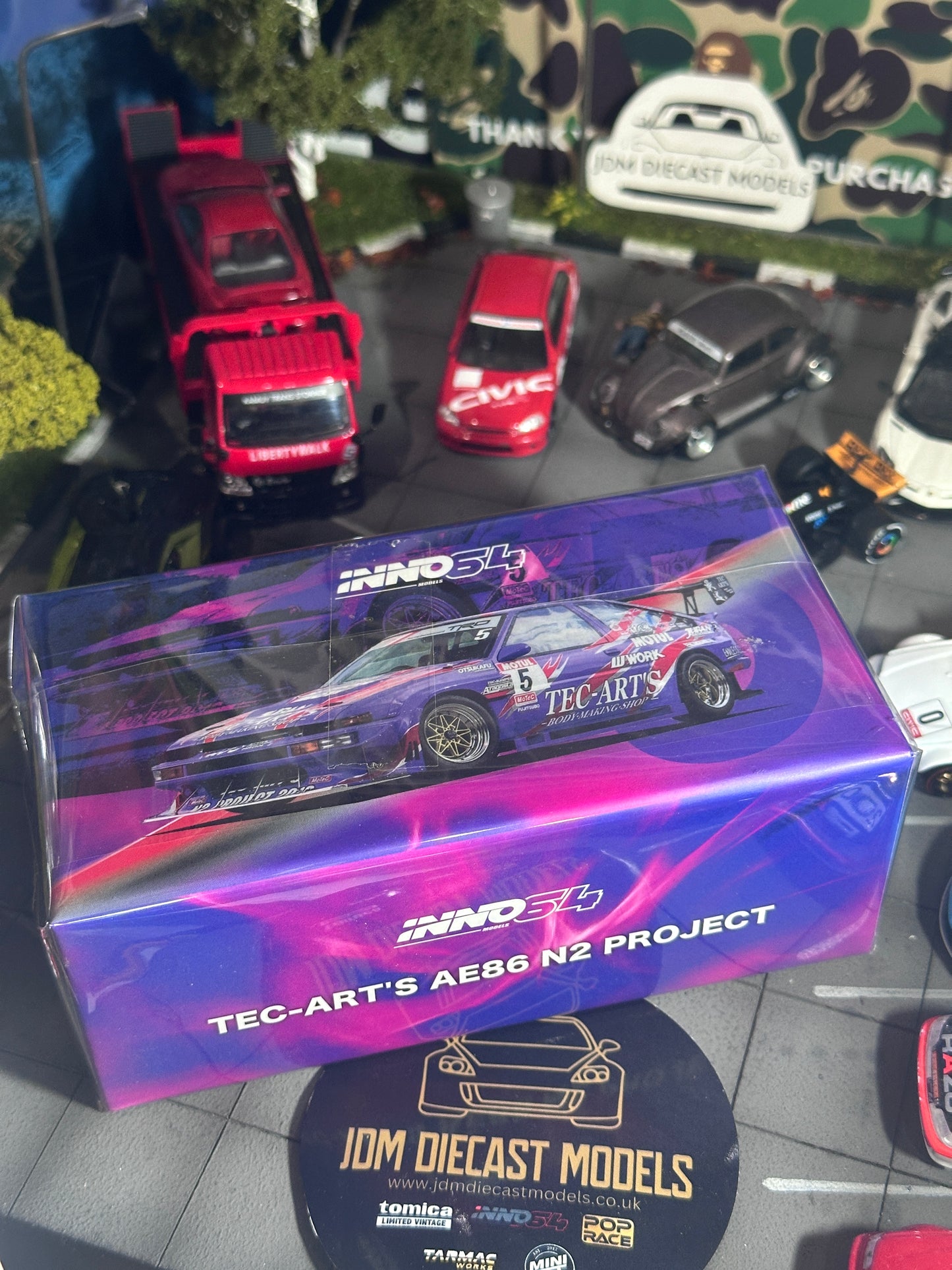 Inno64 Toyota Sprinter Trueno AE86 N2 PROJECT BY Tec-Art's in stock