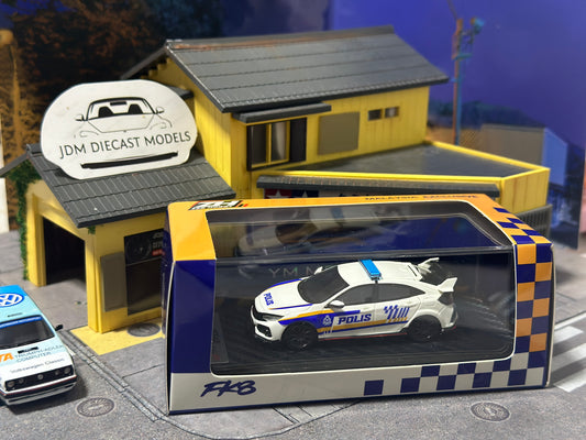 YM Model Honda Civic Type R FK8 Polis Malaysia Resin Limited to 299pcs