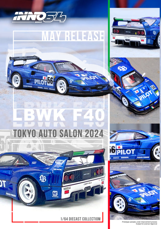 INNO64 1/64 Die-cast LBWK F40 Tokyo Auto Salon 2024