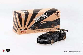 Mini GT LB★WORKS Lamborghini Aventador Black