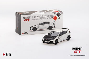 Mini GT Honda Civic Type R (FK8) Championship white w/ Carbon Kit & TE37 Wheel