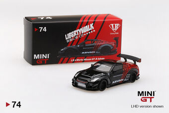 Mini GT LB★WORKS Nissan GT-R (R35) ADVAN Type 2, Rear Wing Ver 3 Japan Special Edition MGT00074