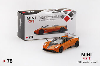 Mini GT Pagani Huayra Roadster Arancio Saint Tropez