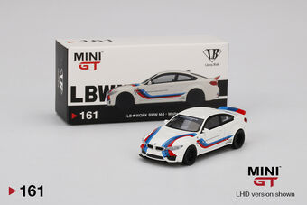 Mini GT LB★WORKS BMW M4 White W/ M Stripe