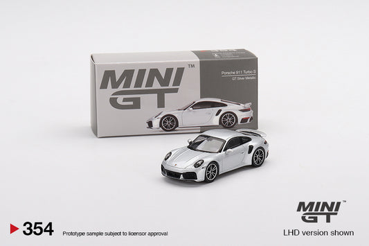 MiniGT Porsche 911 Turbo S GT Silver Metallic