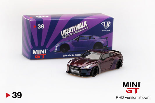 Mini GT LB★WORKS Nissan GT-R (R35) Magic Purple Type 1, Rear Wing Ver 2 Japan Exclusive