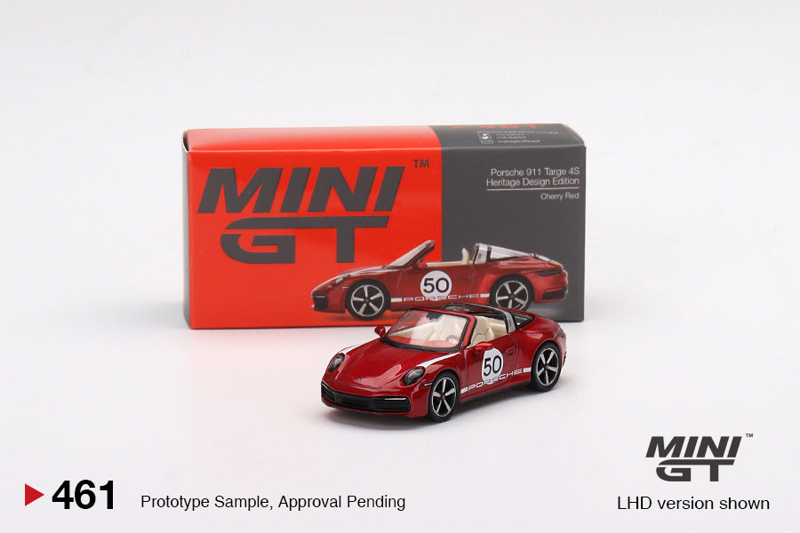 MiniGT Porsche 911 Targa 4S Heritage Design Edition Cherry Red