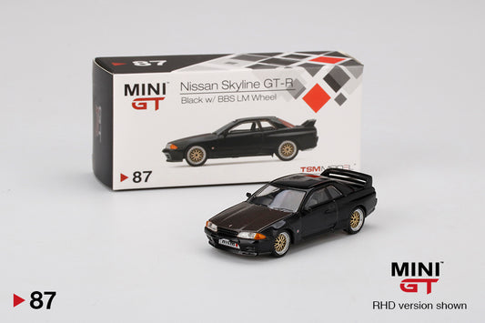 Mini GT Nissan GT-R (R32) Black w/ BBS LM Wheel