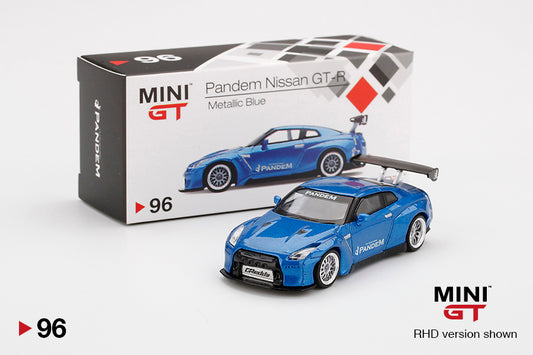 Mini GT Pandem Nissan GT-R (R35) Metallic Blue GT Wing MGT00096