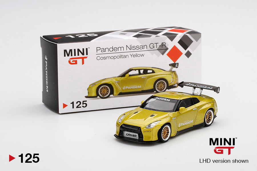 Mini GT Pandem Nissan GT-R (R35) Cosmopolitan Yellow GT Wing