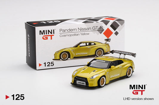 Mini GT Pandem Nissan GT-R (R35) Cosmopolitan Yellow GT Wing