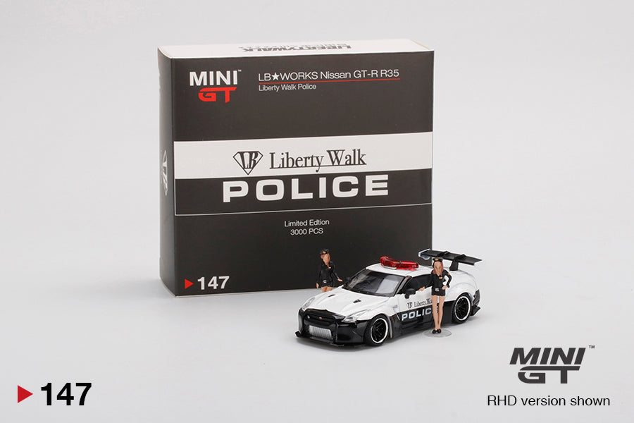 Mini GT LB★WORKS Nissan GT-R (R35) LB★WORKS Police Type 1, Rear Wing Ver 1