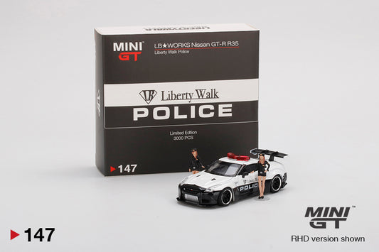 Mini GT LB★WORKS Nissan GT-R (R35) LB★WORKS Police Type 1, Rear Wing Ver 1