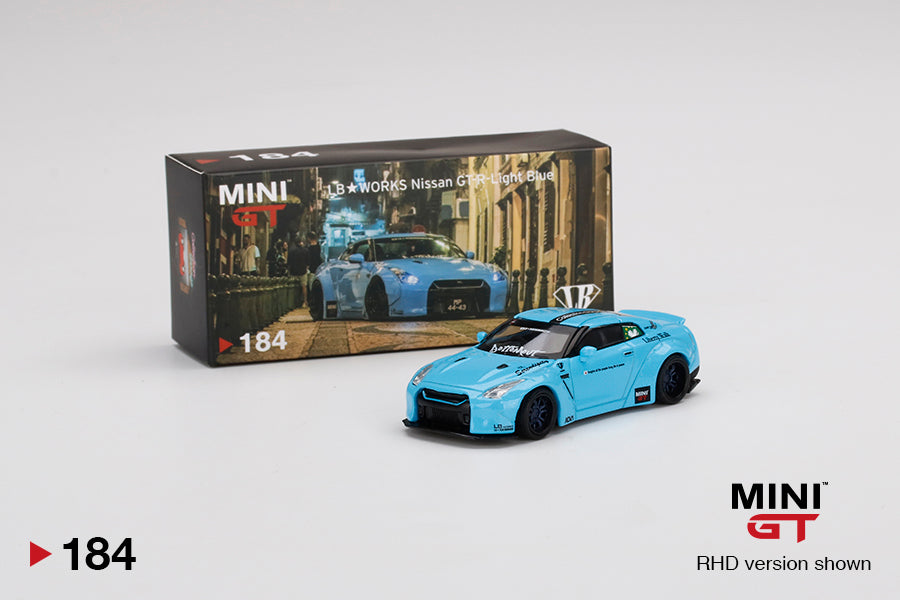 Mini GT LB★WORKS Nissan GT-R R35 Type 1 Rear Wing ver 2, Light Blue Co ...