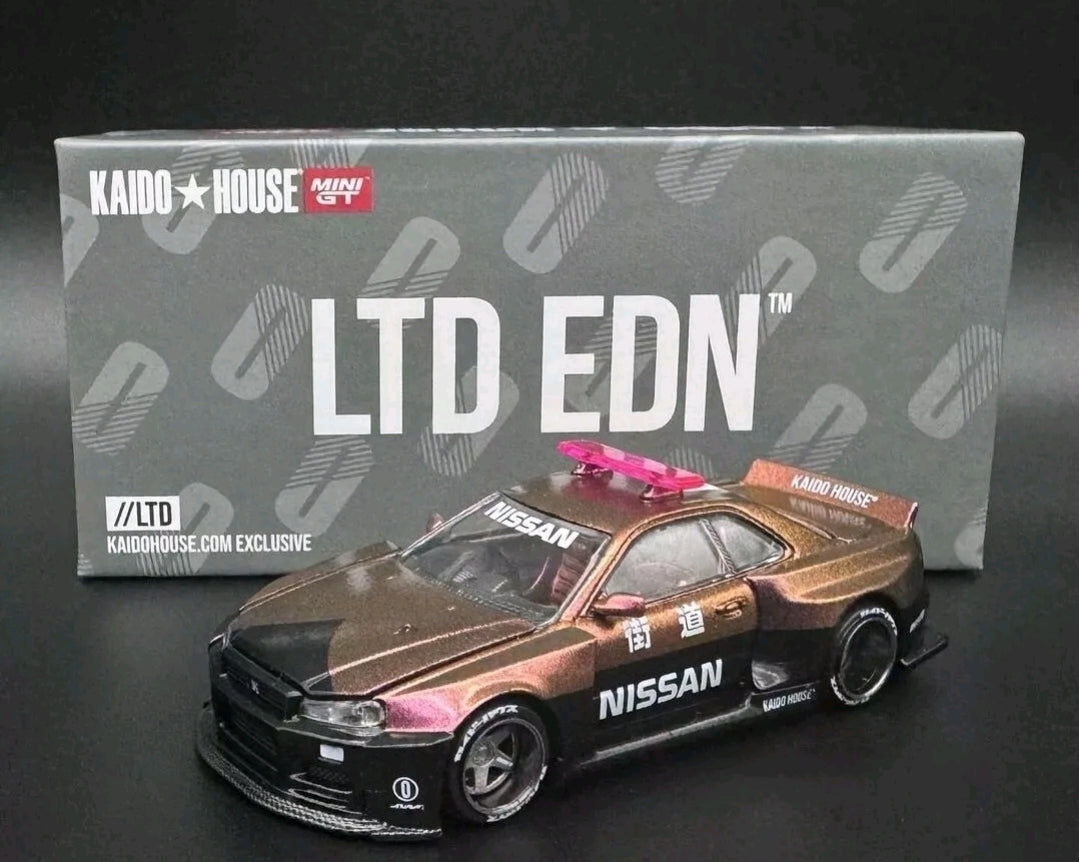 KAIDO HOUSE V2 AERO POLICE (TOKYO POP UP EXC) KHMG133 SKYLINE GT-R (R34) LTD EDN