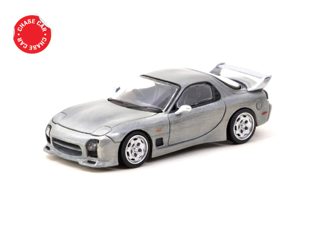 (Chase) Tarmac Works 1/64 Mazda RX-7 FD3S Mazdaspeed A-Spec Silver Stone Metallic T64G-012-SL