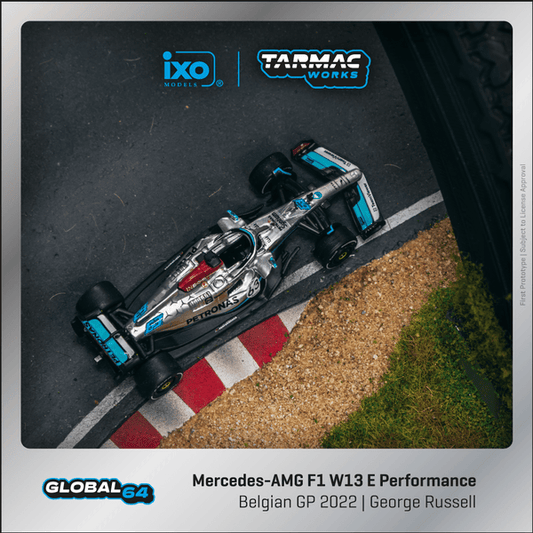 Tarmac Works July 2024 Mercedes-AMG F1 W13 E Performance Belgian Grand Prix 2022 George Russell T64G-F044-GR3 Formula 1