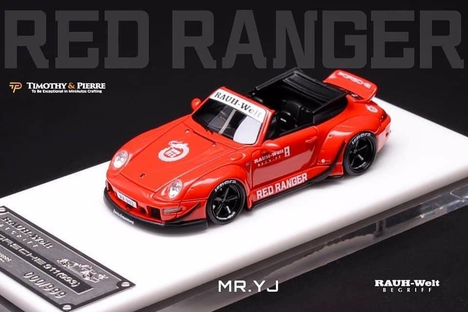 Timothy and Pierre Porsche 911 RWB " 993 "Convertible Red Ranger Limited edition 499pcs