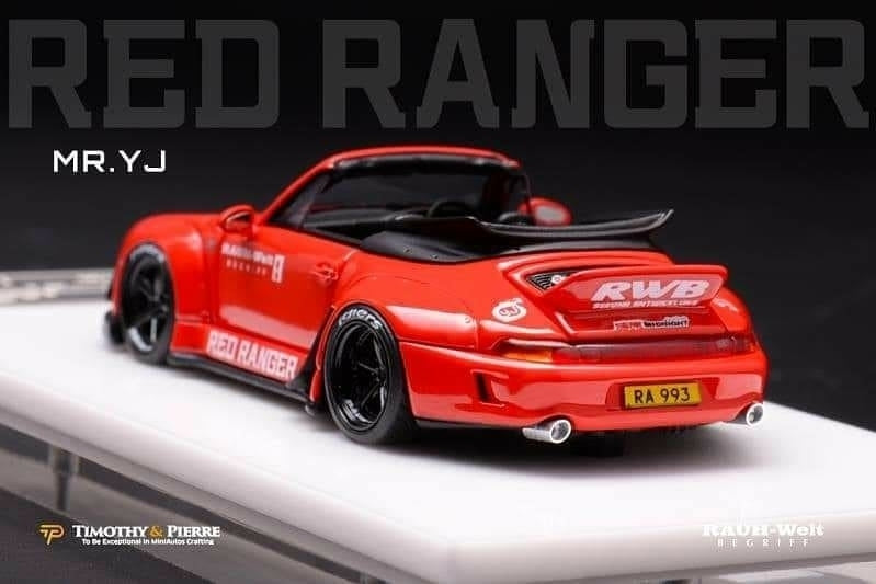 Timothy and Pierre Porsche 911 RWB " 993 "Convertible Red Ranger Limited edition 499pcs
