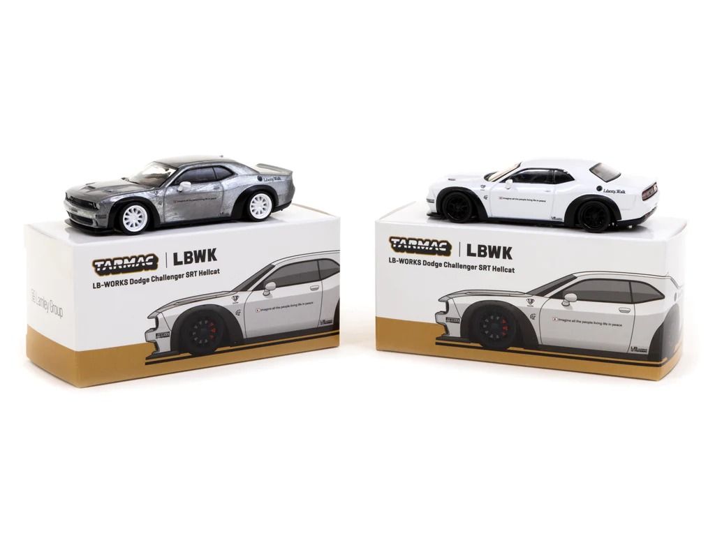 (Chase) Tarmac Works LB-WORKS Dodge Challenger SRT Hellcat - Lamley Special Edition (White) T64G-TL039-WH