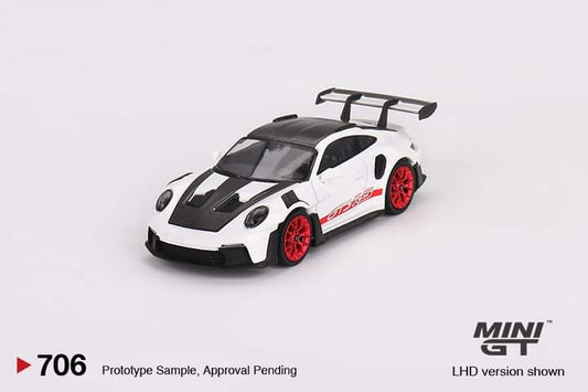 Porsche 911 (992) GT3 RS Weissach Package White with Pyro Red

 MGT00706