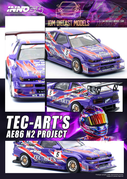 Inno64 Toyota Sprinter Trueno AE86 N2 PROJECT BY Tec-Art's in stock