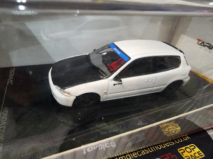 Tarmac Works Honda Civic EG6 Gr.A Racing White Spoon