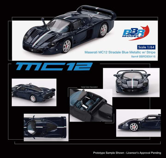 BBR Maserati MC12 Stradale Blue Metallic w/ Stripe