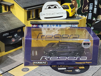 Tarmac Works Koenigsegg Regera Carbon Purple Hong Kong ToyCar Salon 2024 Special Edition with Event Sticker