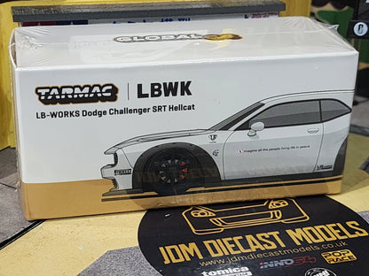 Tarmac Works LB Dodge Challenger SRT Hellcat White Lamley