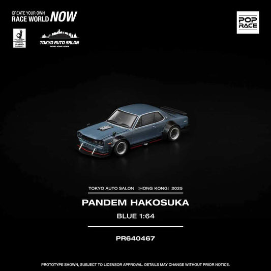 PopRace Pandem Skyline GT-R V8 Drift Hakosuka Matte Blue PR640467 Hong Kong Tokyo Auto Salon 2025