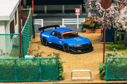 Tarmac Works 10th Anniversary Nissan Skyline R32 Widebody Blue T64G-061-10TH