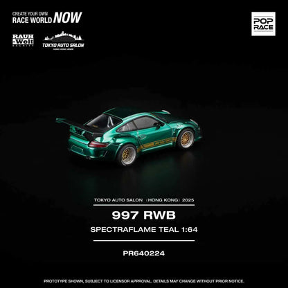 PopRace RWB 997 Spectraflame Teal PR640224 Hong Kong Tokyo Auto Salon 2025