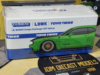 Tarmac Works LBWK Dodge Challenger SRT Hellcat Green Toyo Tyres