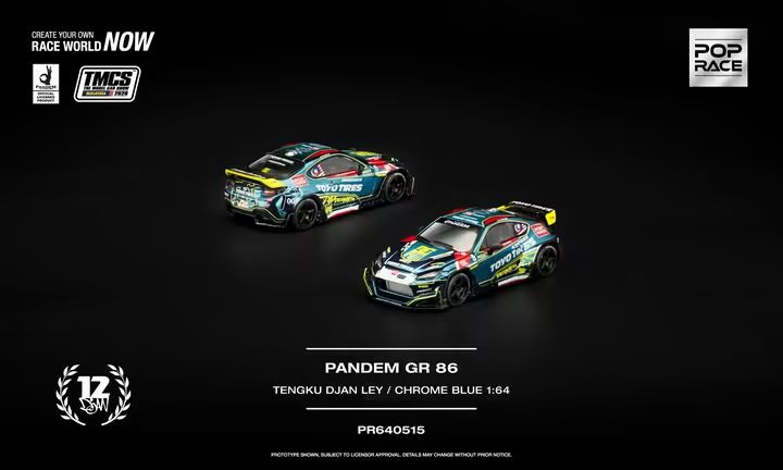 PopRace TMCS set of 3 Event Models EVA S13 Pandem GR86 RE Amemiya Super G