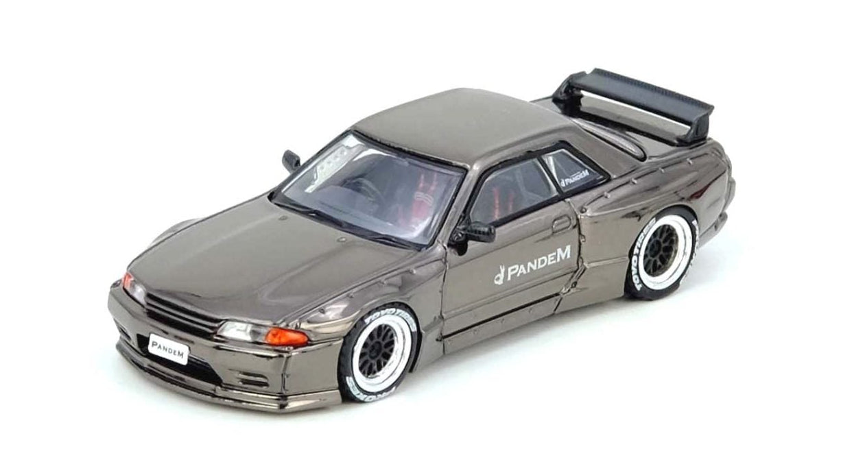 Inno64 Nissan Skyline GT-R R32 Pandem Hong Kong Special Edition Black (Chrome) IN64-R32P-CHBHS