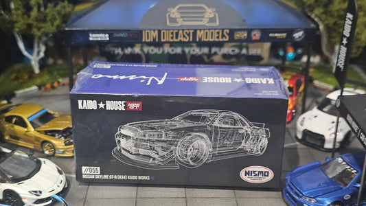 Kaido House Nissan Skyline GT-R R34 Kaido Works V3 KHMG055 Sealed Blue