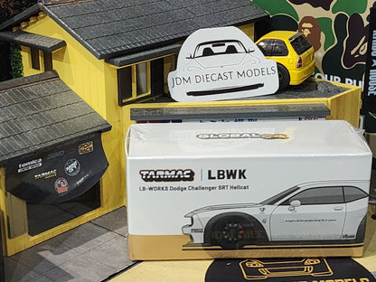Tarmac Works LB Dodge Challenger SRT Hellcat White Lamley
