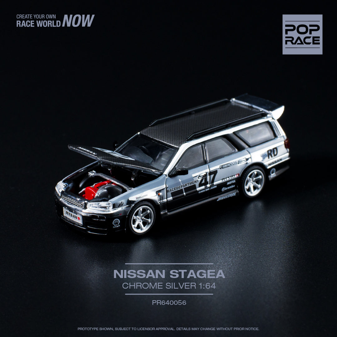Poprace Nissan Stagea R34 Silver Chrome PR640056