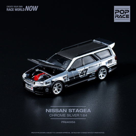 Poprace Nissan Stagea R34 Silver Chrome PR640056