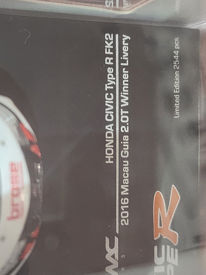 Tarmac Works Honda Civic Type-R FK2 2016 Macau Guia 2.0T Winner Livery 2544pcs