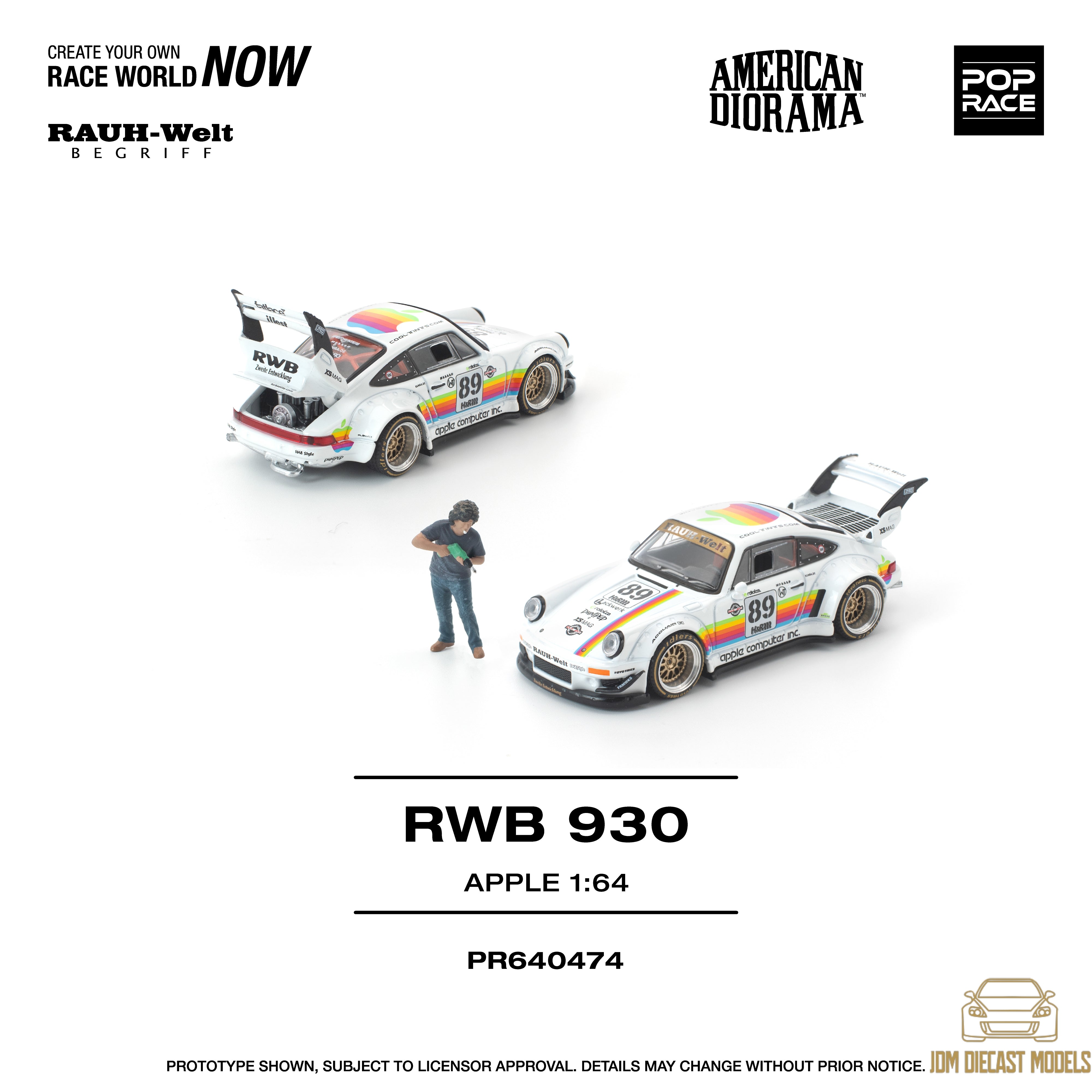 Preorder PopRace PR640474 RWB 930 Apple With Mr Nakai Figure – JDM