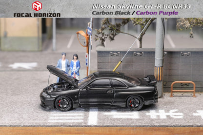 Preorder June 2024 Focal Horizon Nissan Skyline BCNR33 Carbon Black and Purple