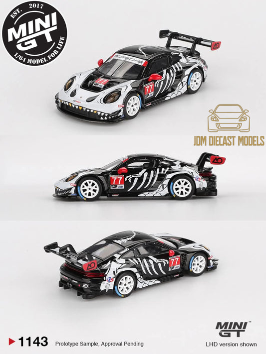 MiniGT Blister Version Porsche 911 GT3 R #77 AO Racing  2025 IMSA  Petit Le Mans