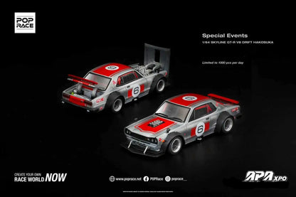 Preorder PopRace Skyline V8 Drift Hakosuka and Laurel C130 Set All in Tuning China Expo Set
