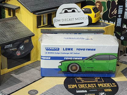 Tarmac Works LBWK Dodge Challenger SRT Hellcat Green Toyo Tyres