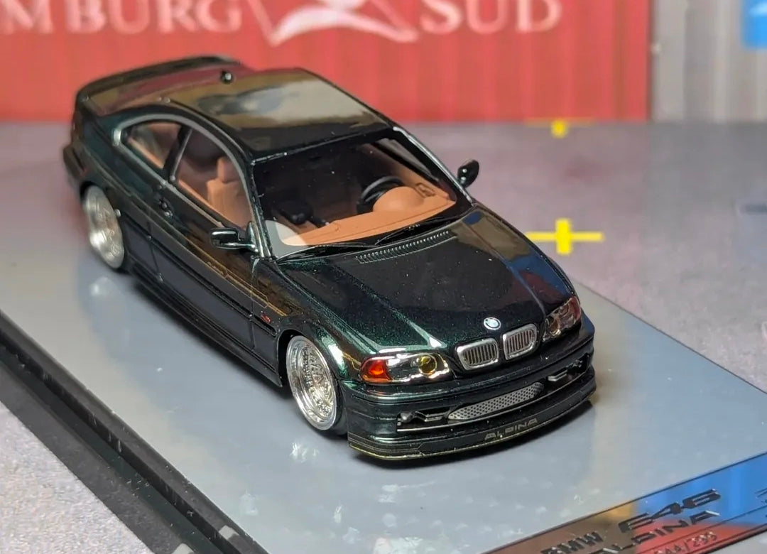 YM Model 1/64 BMW Alpina E46 Green Resin Limited to 299pcs