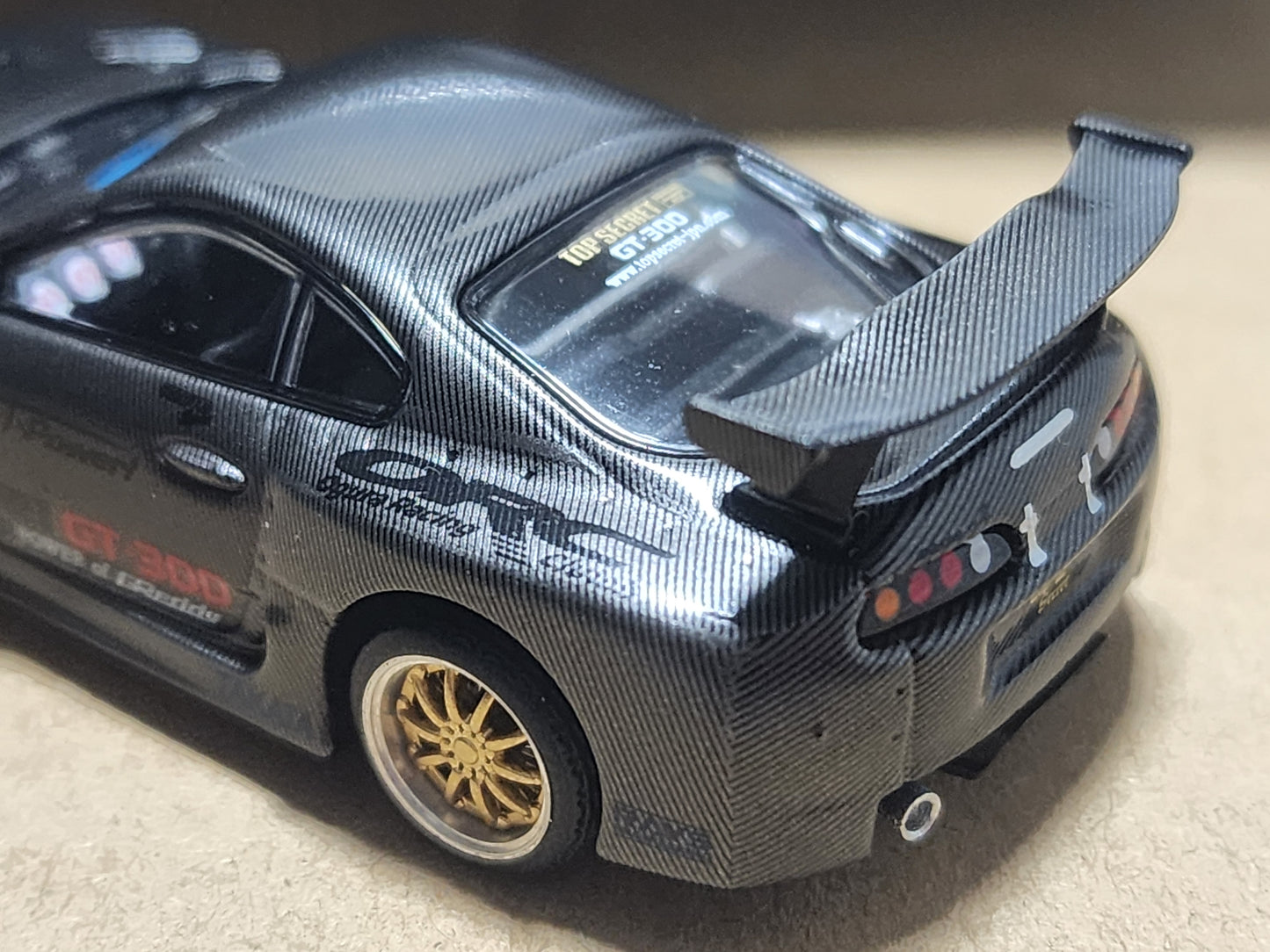 PopRace TDE26 Top Secret Supra Carbon GT300 RE RX7 Satin Gold Event Models